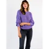 Able Sarah Billow Sleeve Sweater In French Lilac