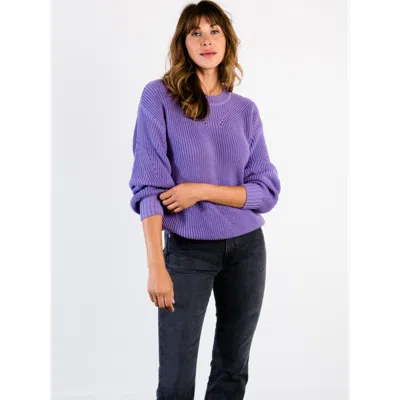 Able Sarah Billow Sleeve Sweater In French Lilac