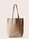 ABLE SELAM TOTE BAG IN PEBBLED DRIFTWOOD