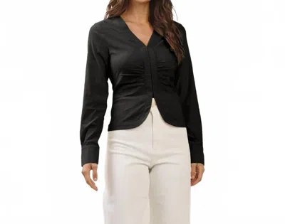Able Shirred Top In Black