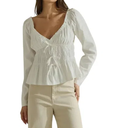 Able Shirred Top In White