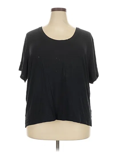 Pre-owned Able Short Sleeve Top Black Scoop Neck Tops