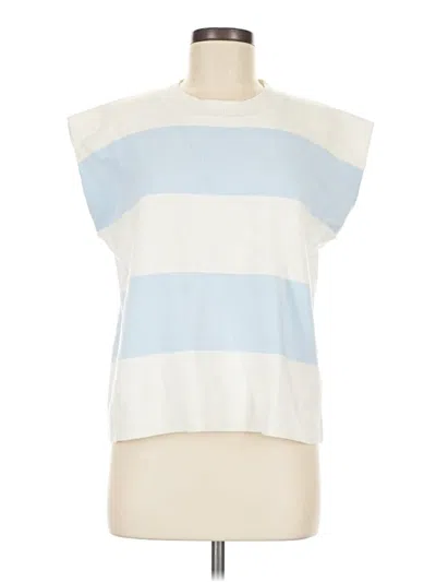 Pre-owned Able Short Sleeve Top Ivory Boatneck Tops