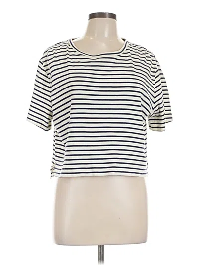 Pre-owned Able Short Sleeve Top Ivory Crew Neck Tops
