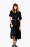 Able Sierra Utility Midi Dress In Black