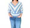 Able Sophie Stripe Sweater In Blue/white In Multi