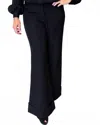 Able Stretch Bottom Roll Up Pants In Black In Black