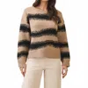 Able Striped Sweater In Mocha In Multi