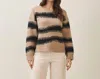 Able Striped Sweater In Mocha In Brown