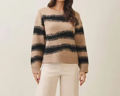 Able Striped Sweater In Mocha In Neutral
