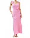 Able Summer Knit Midi Dress In Pink