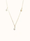 Able Triple Pearl Necklace In Goldilled