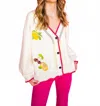 Able Vacay Mode Embroidered Cardigan In Cream In White