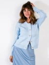 Able Willow Classic Cardigan In Clear Sky