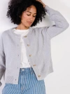 Able Willow Classic Cardigan In Heather Grey