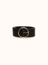 Able Women's Brynn Leather Belt In Black In Black