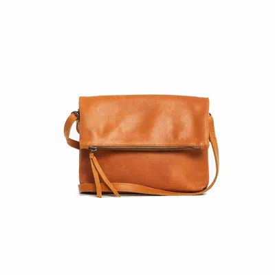 Able Women's Emnet Foldover Crossbody Bag In Cognac In Orange