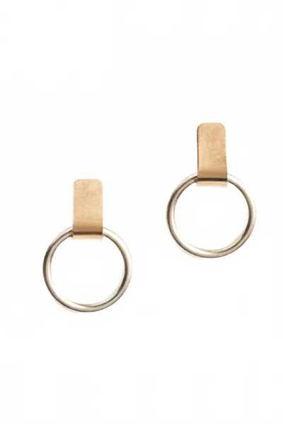 Able Women's Two-tone Fonda Earrings In 14k Gold-filled/sterling Silver In Multi