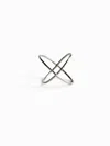 Able Women's X Ring In Silver In Silver
