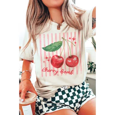 A.blush Cherry Bomb Graphic Tee In Ivory In White