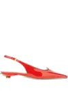 A.bocca 15mm Heart-slingback Pointed-toe Flat Pumps In Red