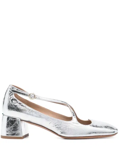 A.bocca 50mm Two For Love Pumps In Silver