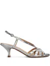 A.bocca 65mm Leather Sandals In Silver