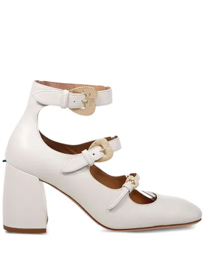 A.bocca 80mm Leather Pumps In White