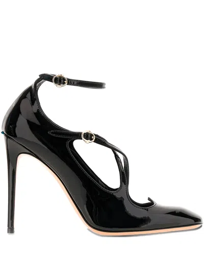A.bocca 90mm T-strap Leather Pumps In Black