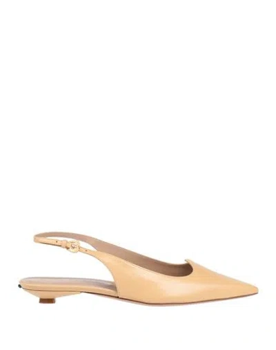 A.bocca A. Bocca Woman Ballet Flats Beige Size 6.5 Leather In Multi