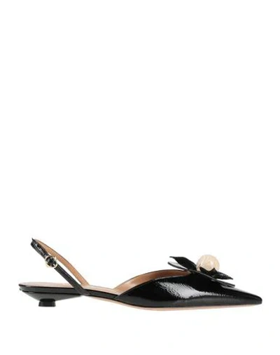 A.bocca A. Bocca Woman Ballet Flats Black Size 10 Leather In Animal Print