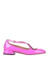 A.bocca A. Bocca Woman Ballet Flats Fuchsia Size 6 Leather In Pink
