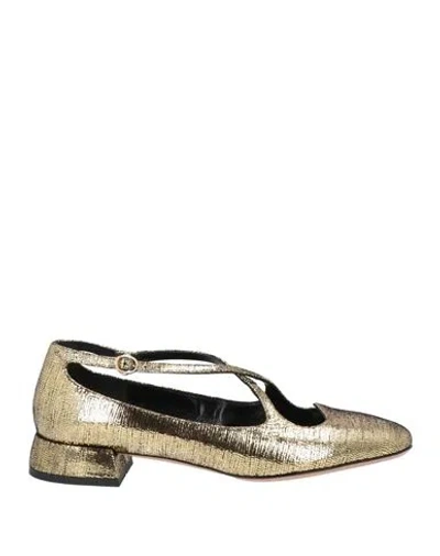 A.bocca A. Bocca Woman Ballet Flats Gold Size 8.5 Leather