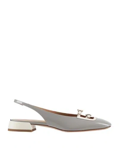 A.bocca A. Bocca Woman Ballet Flats Grey Size 8 Leather In Gray