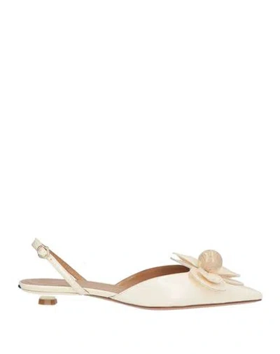 A.bocca A. Bocca Woman Ballet Flats Ivory Size 7.5 Leather In Neutral