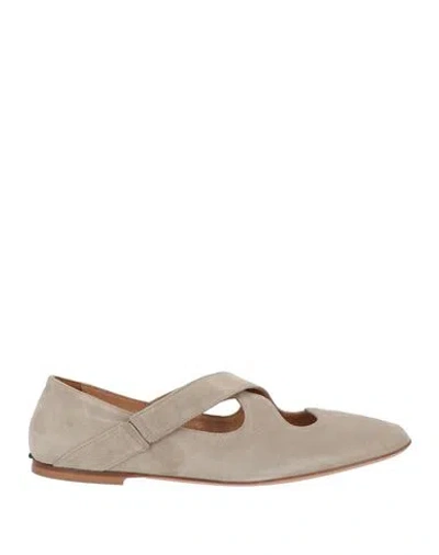 A.bocca A. Bocca Woman Ballet Flats Light Grey Size 7.5 Leather In Gray