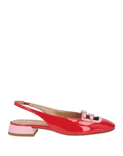 A.bocca A. Bocca Woman Ballet Flats Red Size 6 Leather