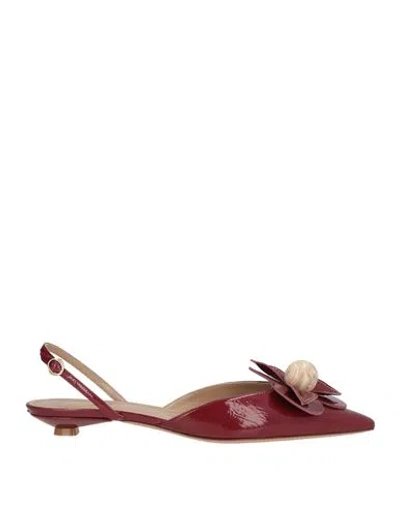 A.bocca A. Bocca Woman Ballet Flats Red Size 8.5 Leather