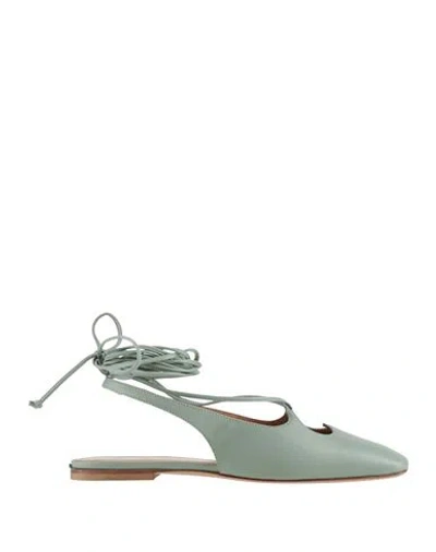 A.bocca A. Bocca Woman Ballet Flats Sage Green Size 8 Leather