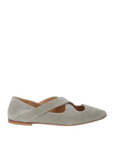 A.bocca A. Bocca Woman Ballet Flats Sage Green Size 9 Leather In Multi