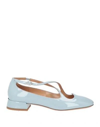 A.bocca A. Bocca Woman Ballet Flats Sky Blue Size 6 Leather