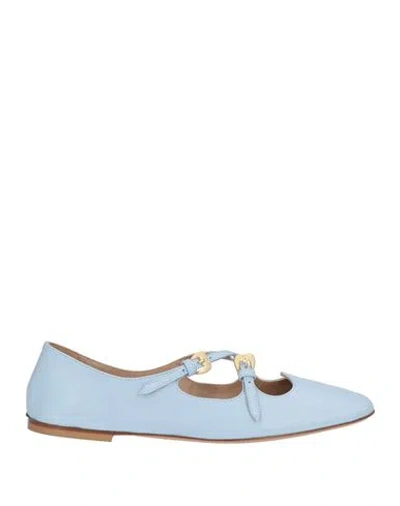 A.bocca A. Bocca Woman Ballet Flats Sky Blue Size 8 Leather
