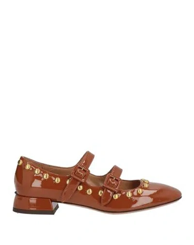 A.bocca A. Bocca Woman Ballet Flats Tan Size 7 Leather In Brown