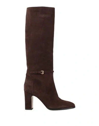A.bocca A. Bocca Woman Boot Chocolate Brown Size 7 Leather In Blue