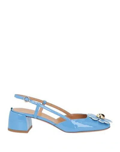 A.bocca A. Bocca Woman Pumps Azure Size 5 Leather In Blue