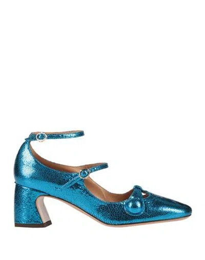 A.bocca A. Bocca Woman Pumps Bright Blue Size 7 Leather