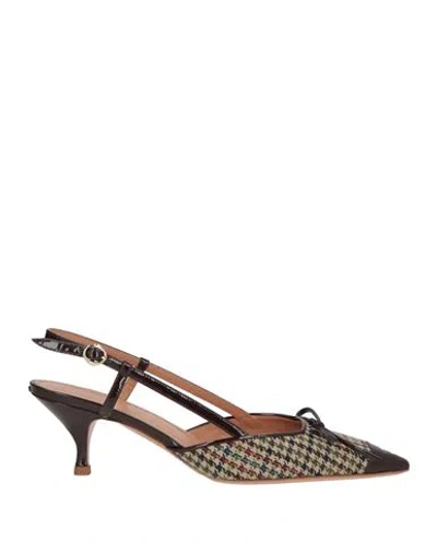A.bocca A. Bocca Woman Pumps Burgundy Size 6 Leather, Textile Fibers In Brown