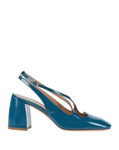 A.bocca A. Bocca Woman Pumps Deep Teal Size 9 Leather In Blue