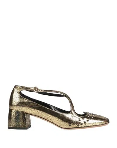 A.bocca A. Bocca Woman Pumps Gold Size 8 Leather