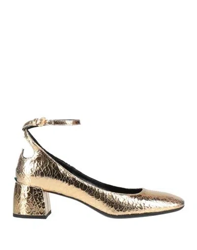 A.bocca A. Bocca Woman Pumps Gold Size 9 Leather